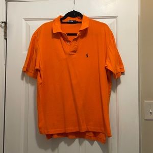 Men’s orange polo by Ralph Lauren. Size M.